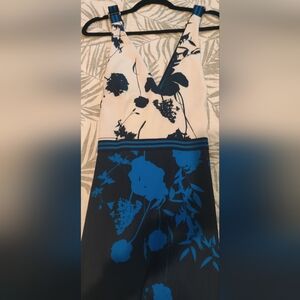 Ted Baker Women's White and Blue Dress Floral